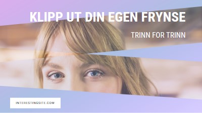 Klipp ut din egen frynse purple modern-bold