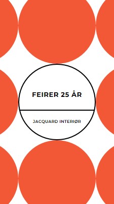 Feirer 25 år orange modern-geometric-&-linear