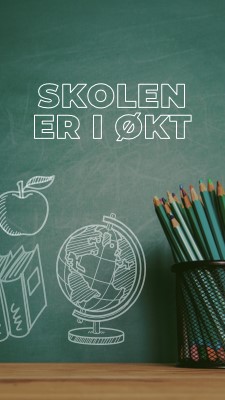 Skolen er i økt green modern-simple