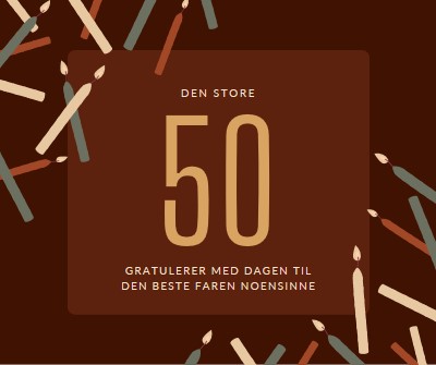 Gratulerer med 50-årsdagen brown modern-simple