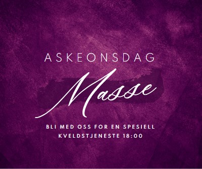 Askeonsdagsmesse purple modern-simple