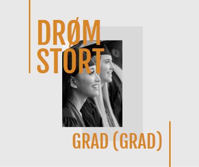 Drøm stort, utdannet gray modern-bold