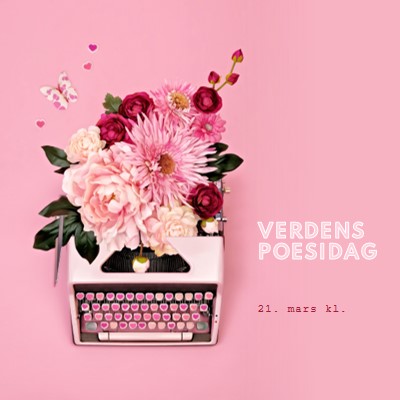 Bokstaver i blomst pink vintage-botanical