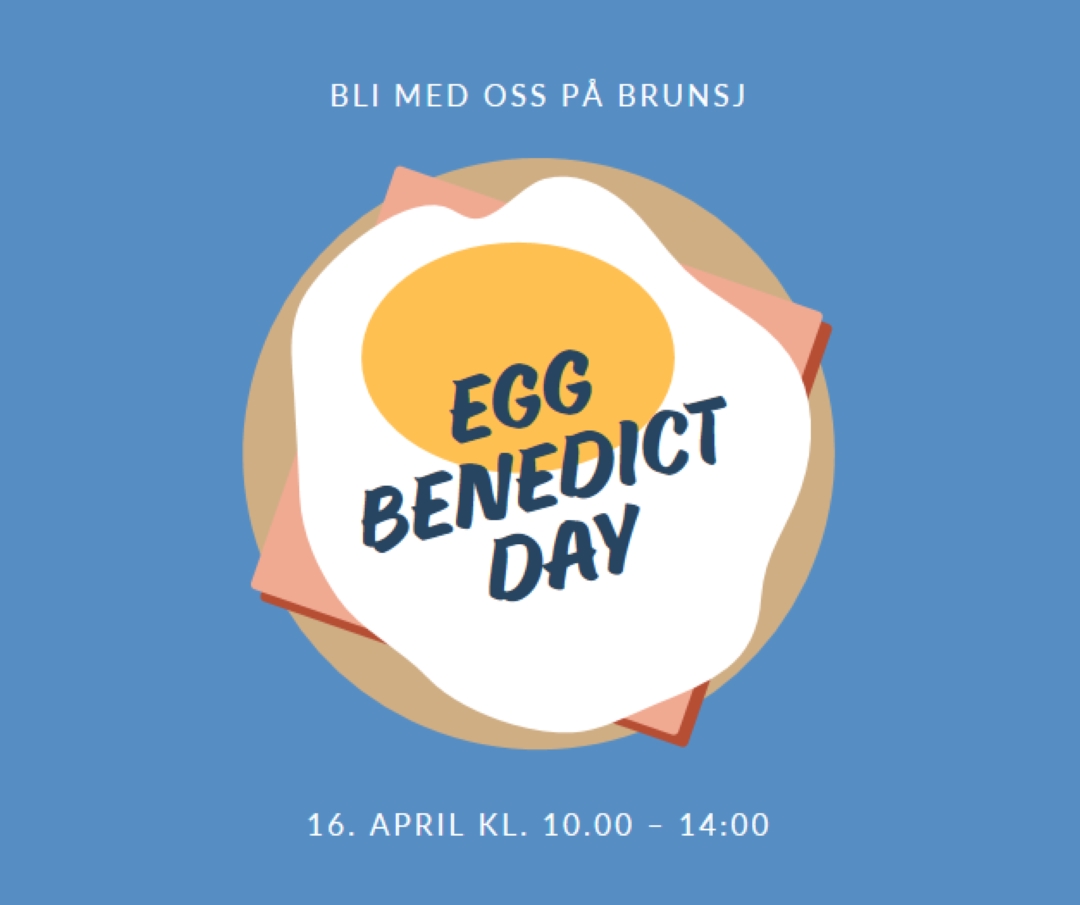 Egg Benedict Day blue whimsical-color-block