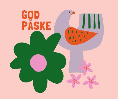 God påske pink whimsical-color-block