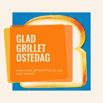 Glad grillet ostedag orange modern-bold