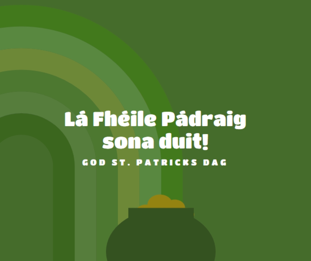 God St. Patricks dag green vintage-retro