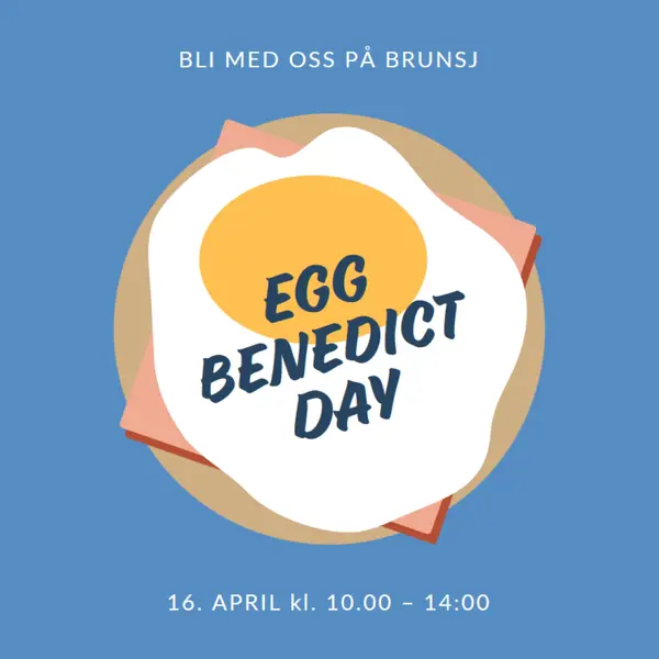 Egg Benedict Day blue whimsical-color-block