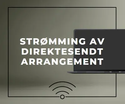 Strømming av direktesendte arrangementer gray modern-bold