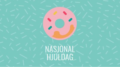 Yum det er National Donut Day blue modern-simple