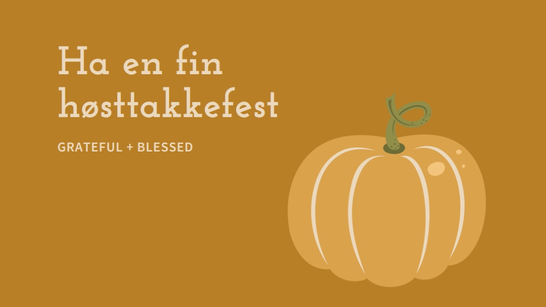 Takknemlig og velsignet brown whimsical-line