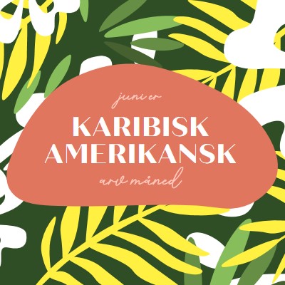 Hedre karibisk amerikansk arv green organic-simple