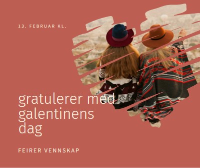 Feirer kvinners vennskap red modern-simple