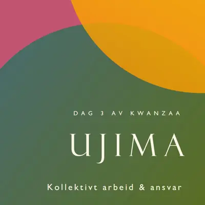 Dag 3 av Kwanzaa green modern-bold
