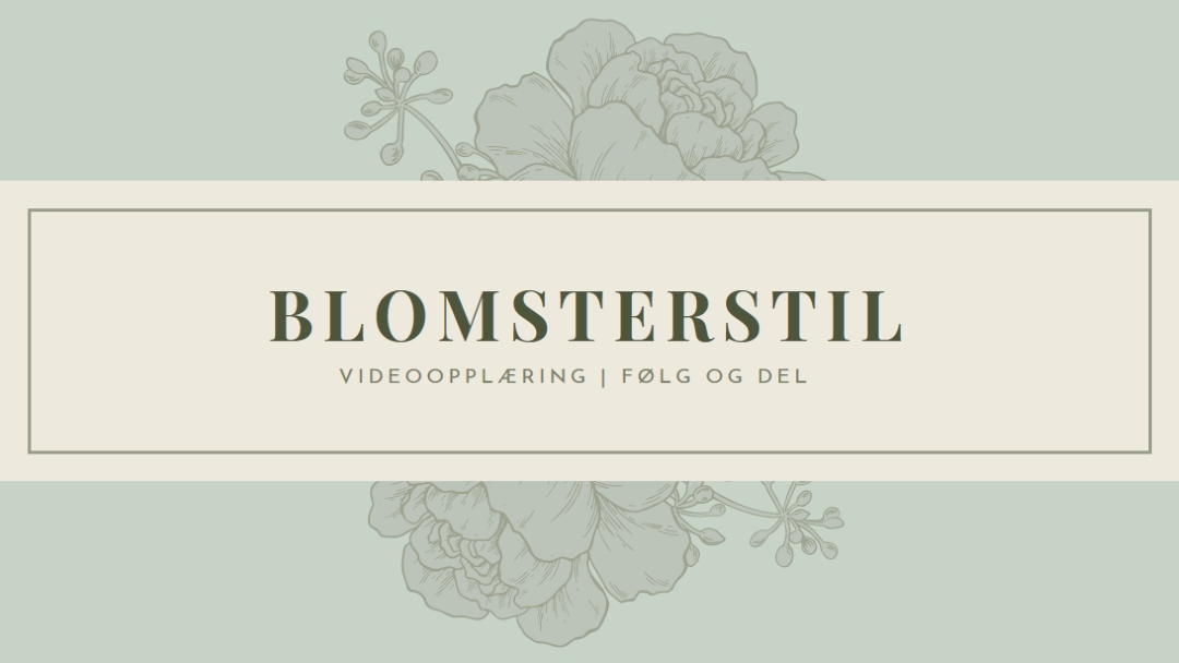 Digital bukett blue vintage-botanical