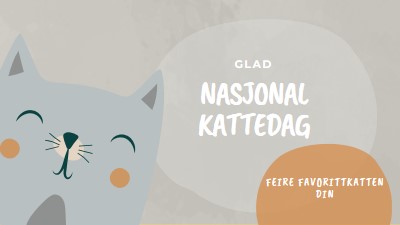 God nasjonal kattedag gray organic-simple