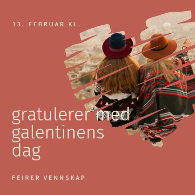 Feirer kvinners vennskap red modern-simple