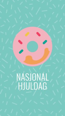 Yum det er National Donut Day blue modern-simple