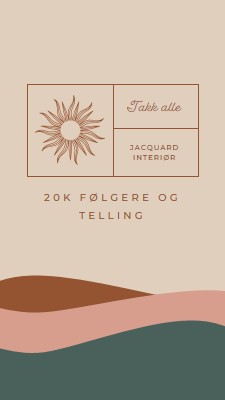 20k følgere og telling pink organic-boho