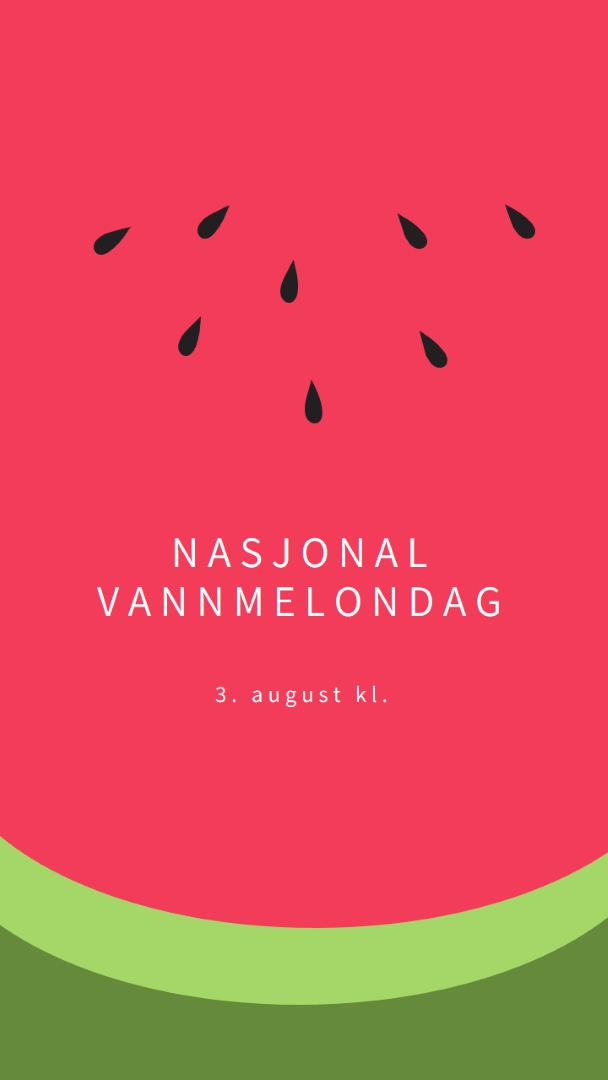 Nasjonal vannmelondag pink modern-simple