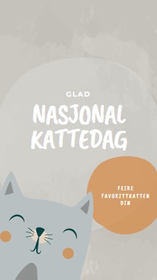 God nasjonal kattedag gray organic-simple