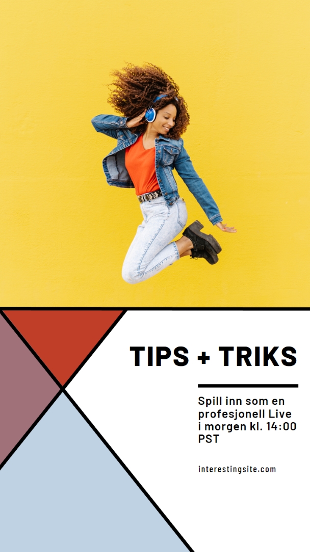 Musikk til ørene mine yellow modern-bold