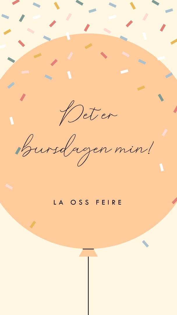 La oss feire bursdagen min yellow whimsical-line