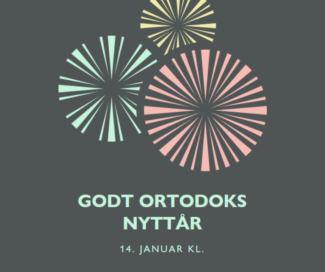 Feirer ortodoks nyttår gray vintage-retro