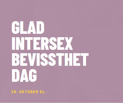 Glad intersex bevissthet dag purple modern-bold