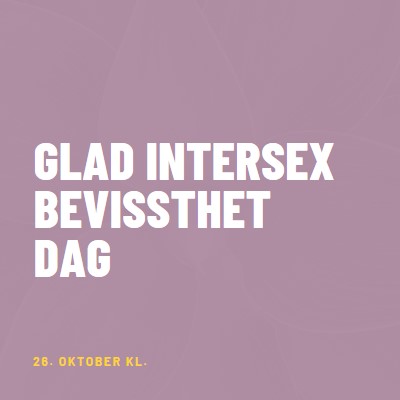 Glad intersex bevissthet dag purple modern-bold