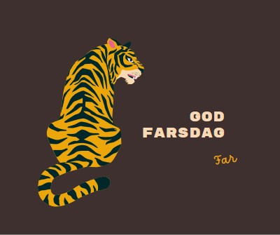 God farsdag, pappa brown whimsical-color-block