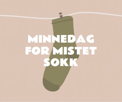 Minnedag for tapt sokk brown whimsical-color-block