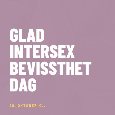 Glad intersex bevissthet dag purple modern-bold