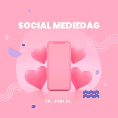 Hjerter og følgere pink modern-bold