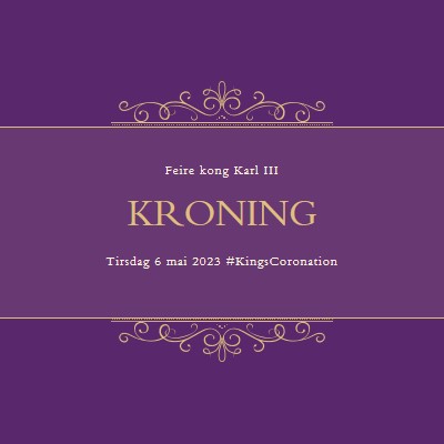 En kongelig kunngjøring purple modern-simple