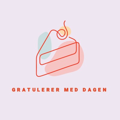 Et stykke gratulerer med dagen purple whimsical-line