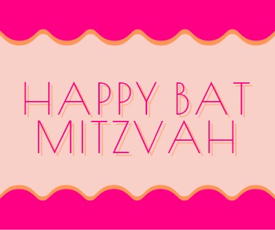 Bat mitzvah velsignelser pink whimsical-color-block