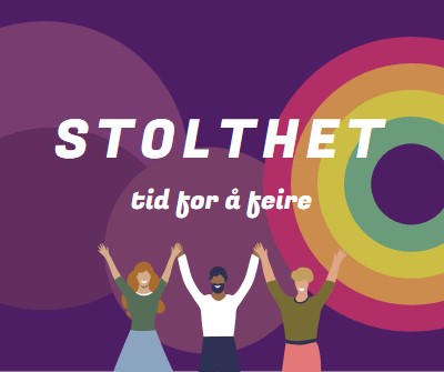 Feirer stolthet purple modern-bold