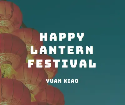 Feirer Lantern Festival blue modern-simple