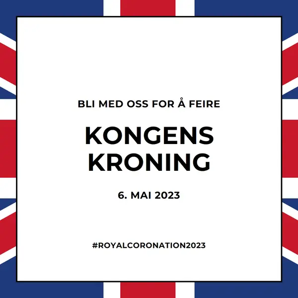 En kongelig invitasjon blue modern-bold
