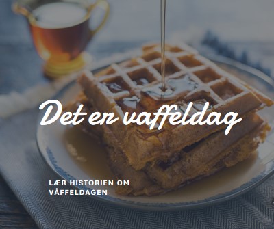 Det er vaffeldag blue modern-simple