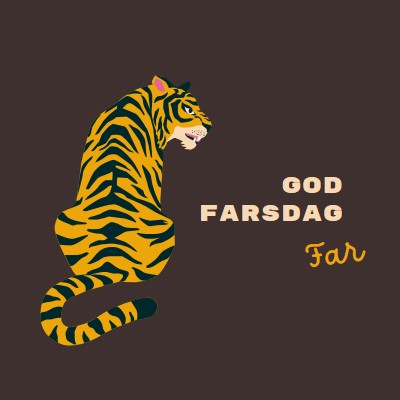 God farsdag, pappa brown whimsical-color-block