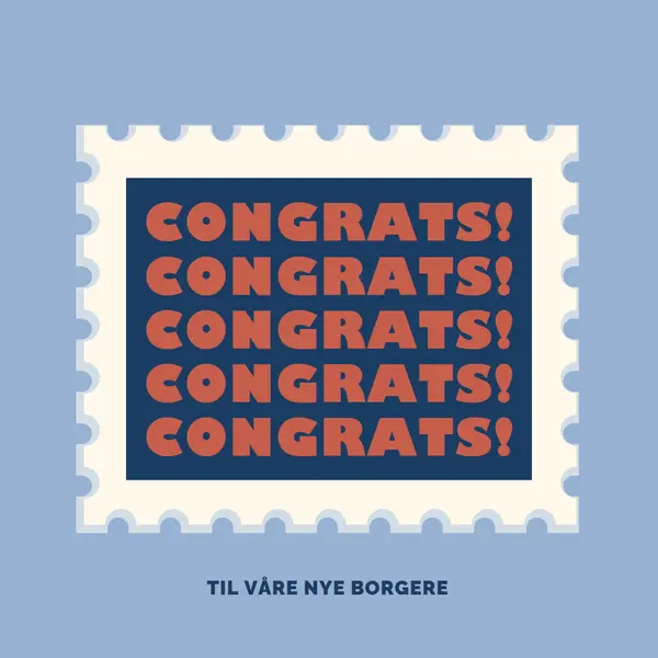 Gratulerer til våre nye borgere blue modern-simple