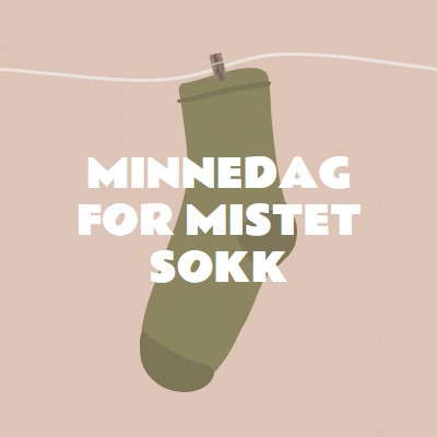 Minnedag for tapt sokk brown whimsical-color-block