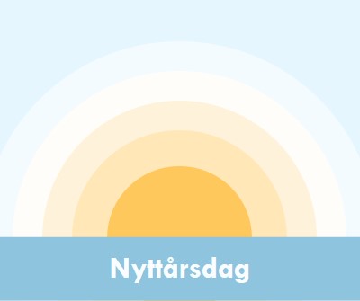 Nyttårssol blue modern-simple