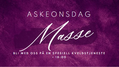 Askeonsdagsmesse purple modern-simple