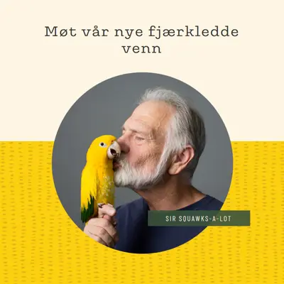 Fugl i hånden yellow organic-simple