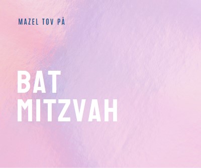 Feirer din bat mitzvah pink modern-simple