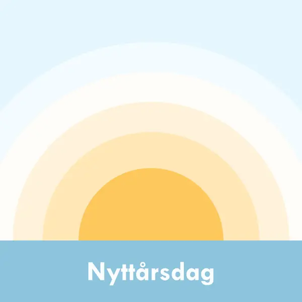 Nyttårssol blue modern-simple