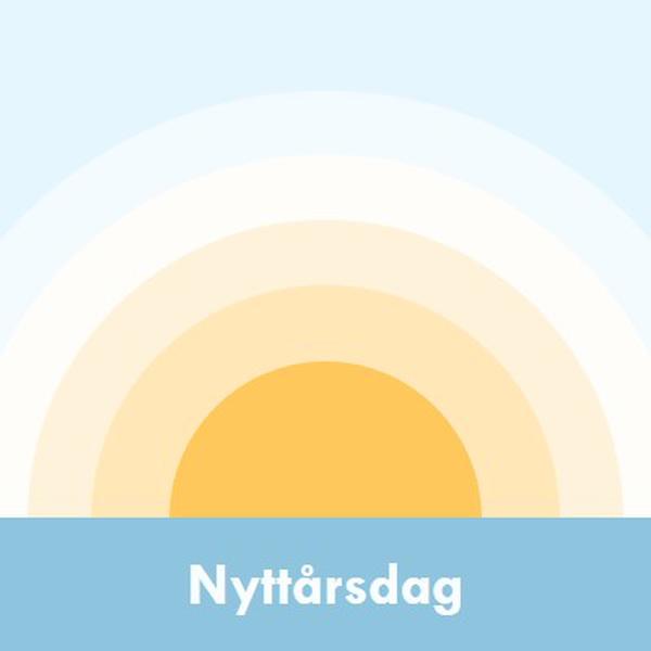 Nyttårssol blue modern-simple